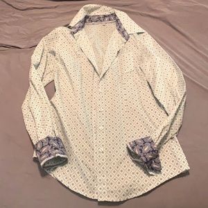 Teal cinch button up